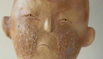 陶器オブジェ頑固一徹