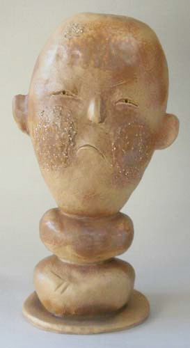 陶器オブジェ頑固一徹