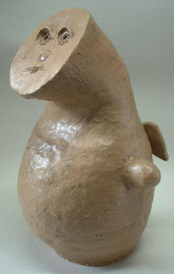 陶器オブジェ・天使の決意