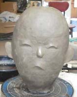 陶器オブジェ頑固一徹