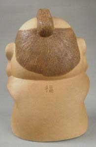 本焼きが完成の福助人形