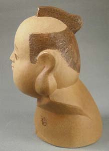 本焼きが完成の福助人形