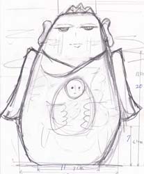 天使の祝福のデッサン画