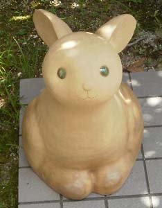 紐作りでウサギ制作