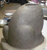 紐作りでウサギを制作