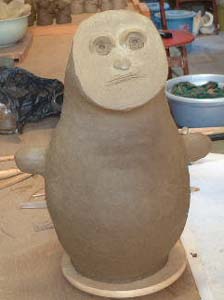 一品作の天使のオブジェを紐作り