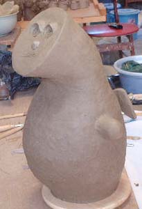 一品作の天使のオブジェを紐作り