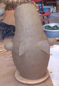 一品作の天使のオブジェを紐作り