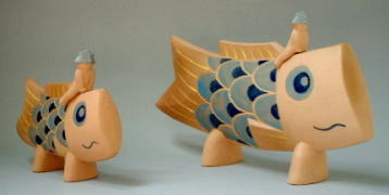 陶器の五月人形・鯉のぼり