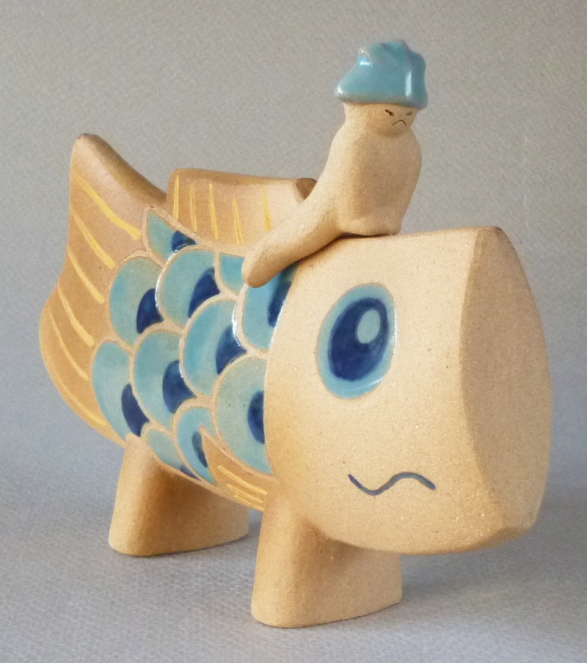 陶器の五月人形、鯉のぼり人形（小）